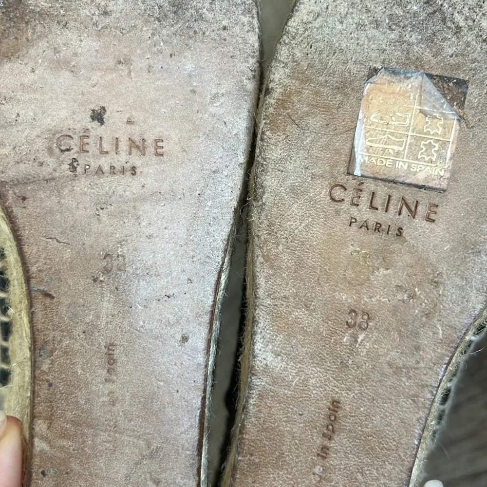 CELINE Espadrille Wedge Shoes 8